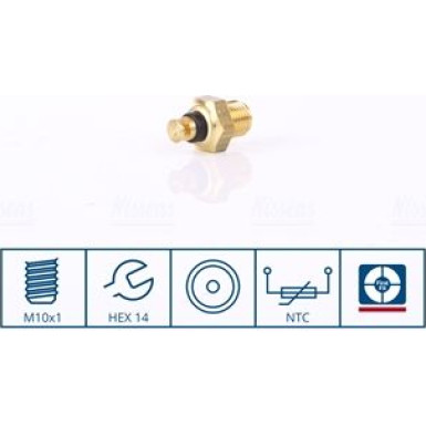 NISSENS Sensor, Kühlmitteltemperatur 207044