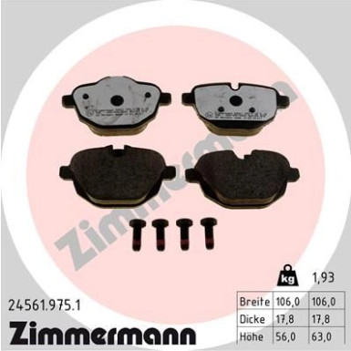 ZIMMERMANN Bremsbeläge ZIMMERMANN Bremsbeläge
