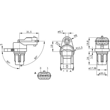 Drehzahlsensor | FIAT,IVECO | 0 281 002 667