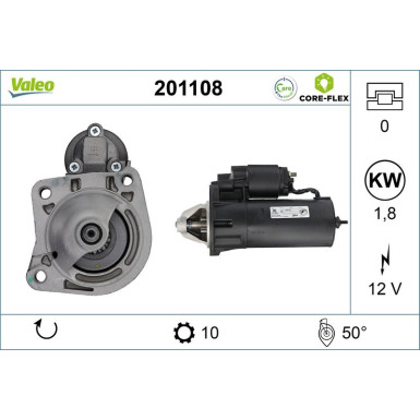 VALEO Anlasser 201108 VALEO CORE-FLEX