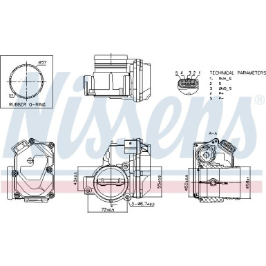 NISSENS Drosselklappenstutzen 955187 FIRST FIT