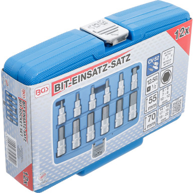 BGS Bit-Einsatz-Satz | Antrieb Innenvierkant 12,5 mm (1/2"""") | Innensechskant 5 - 22 mm | 12-tlg | 5052