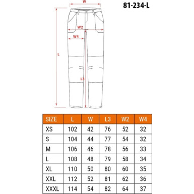 Premium Pro-Arbeitshose, Gr÷sse Xxl | 81-234-XXL