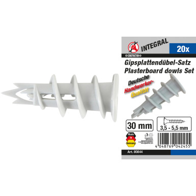 BGS Gipsplattendübel-Sortiment | 20-tlg | 80844