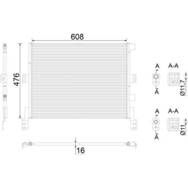 MAHLE Kondensator, Klimaanlage | AC 673 000S