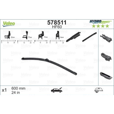 VALEO HydroConnect Front LHD 60cm | Polo, Tiguan, Touran | 578511