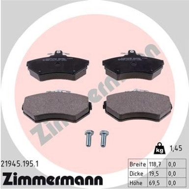 ZIMMERMANN Bremsbeläge ZIMMERMANN Bremsbeläge