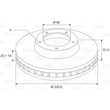 VALEO Bremsscheibe 197538