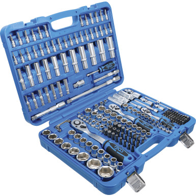 BGS Steckschlüssel-Satz Sechskant | Antrieb 6,3 mm (1/4"""") / 10 mm (3/8"""") / 12,5 mm (1/2"""") | Zollgrößen | 192-tlg | 2245