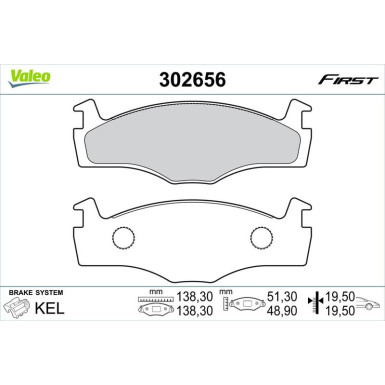VALEO Bremsbeläge VALEO Bremsbeläge