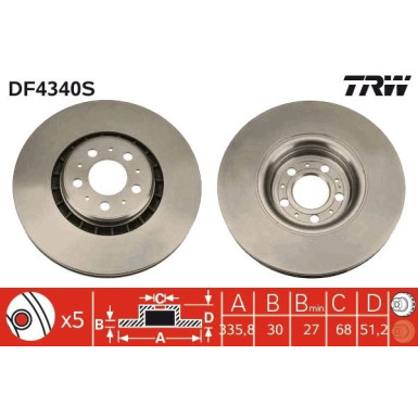 Bremsscheibe Volvo P. Xc90 | DF4340S