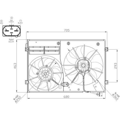 NRF Lüfter, Motorkühlung 47941