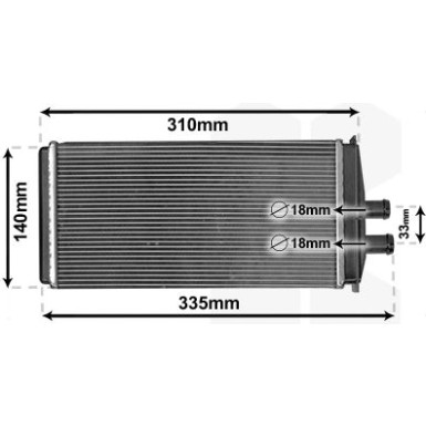 VAN WEZEL Wärmetauscher, Innenraumheizung 76006016 VAN WEZEL Wärmetauscher, Innenraumheizung 76006016