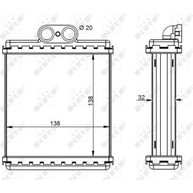 Wärmetauscher, Innenraumheizung EASY FIT 54345