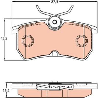 Bremsklötze HA | FORD FIESTA VI 15 | GDB2140