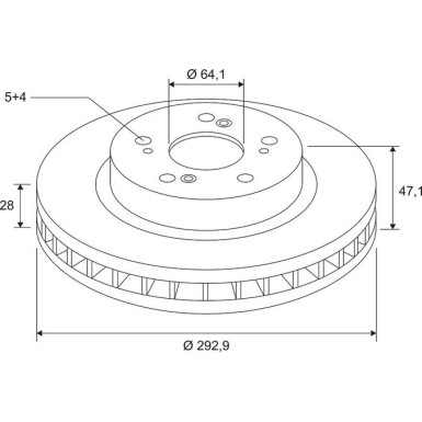 VALEO Bremsscheibe 672514 COATED