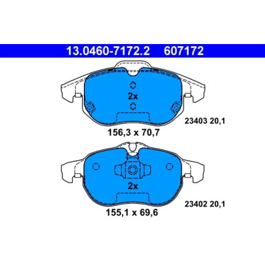 Bremsbelagsatz Opel P. Signum/Vectra 02 | 13.0460-7172.2