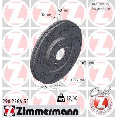 ZIMMERMANN Bremsscheibe | 290.2264.54