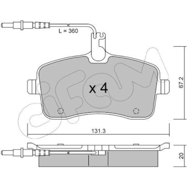 CIFAM Bremsbelagsatz, Scheibenbremse 822-600-0