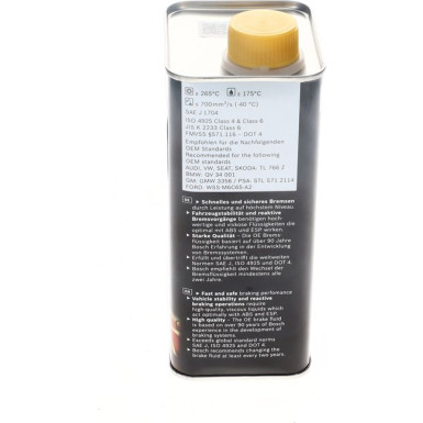 Bremsflüssigkeit BOSCH | ENV4 | DOT 3,4 1l Kanne | 1987479202