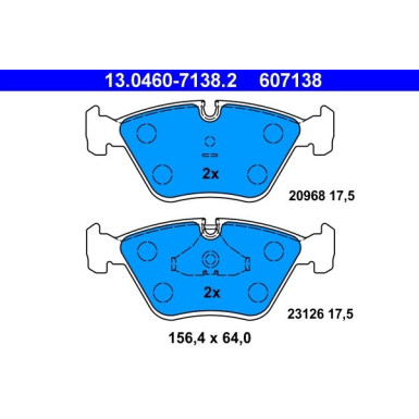 Bremsbelagsatz, Scheibenbremse | 13.0460-7138.2