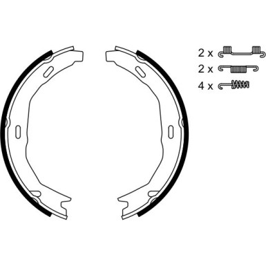 0 986 487 723 Bremsbackensatz, Feststellbremse