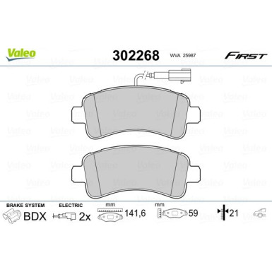 VALEO Bremsbeläge | 302268
