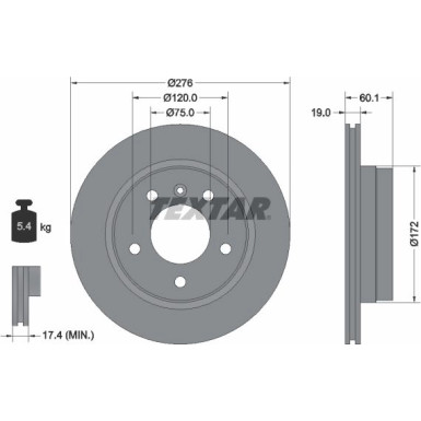 Bremsscheibe Bmw T. E46 95 PRO 92072403