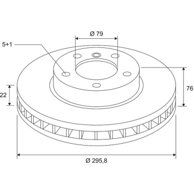 VALEO Bremsscheibe 672613 COATED