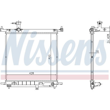 Wasserkühler PKW | Nissan Micra 10 | 68770