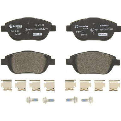 BREMBO Bremsklötze Xtra VA | CITROEN C3, C4 PEUGEOT 2008 09 | P 61 103X BREMBO Bremsklötze Xtra VA | CITROEN C3, C4 PEUGEOT 2008 09 | P 61 103X