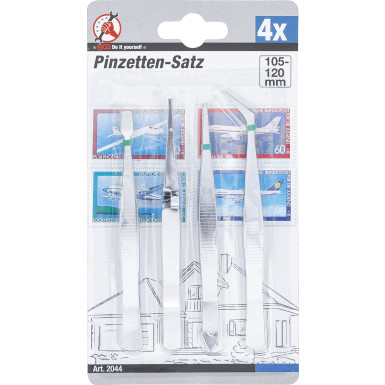 BGS Pinzetten-Satz 105 - 120 mm 4-tlg BGS Do it yourself 2044