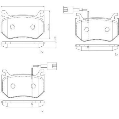 BREMBO Bremsklötze HA | ALFA Giulia 15 | P 23 184