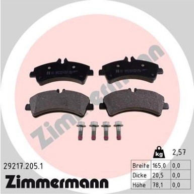 ZIMMERMANN Bremsbeläge ZIMMERMANN Bremsbeläge