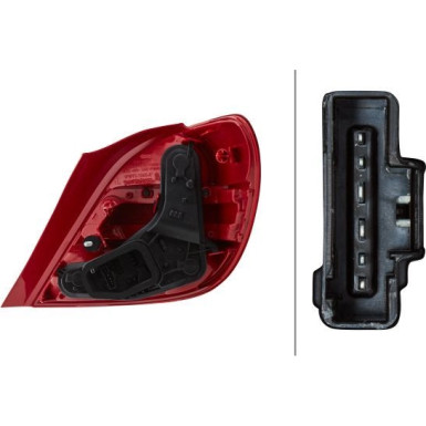 HECKLEUCHTE L 12 V HELLA | PEUGEOT 207 HB 3/5-T/+CC 9,09-2,12 | 2VA 354 673-011