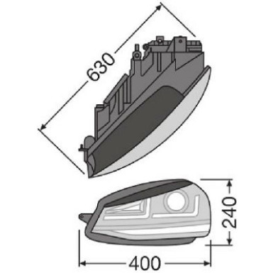 Osram LEDriving® Golf VII LED Scheinwerfer, Black Edition als Xenonersatz LEDriving® headlights for VW Golf VII LEDHL104-BK