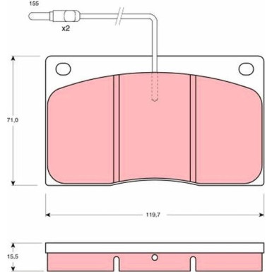 Bremsbelagsatz Renault P. /T. Meister | GDB443
