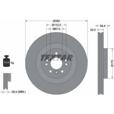 Bremsscheibe Db P. W166 3.0-3.5 11 PRO+ 92284205