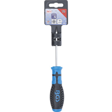BGS Schraubendreher | T-Profil (für Torx) mit Bohrung T8 | Klingenlänge 80 mm | 7849-T8