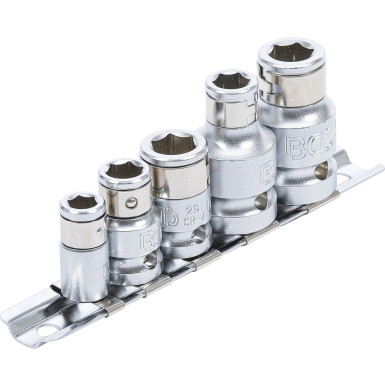 BGS Bit-Adapter-Satz mit Haltekugel | Innenvierkant 6,3 mm (1/4"""") / 10 mm (3/8"""") / 12,5 mm (1/2"""") | 5-tlg | 70103