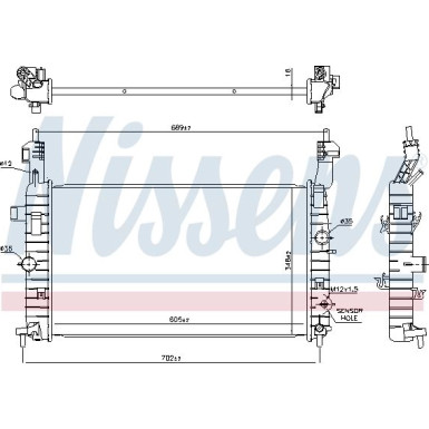 Wasserkühler PKW | OPEL MERIVA A 03- 1.4 I 16V | 630748