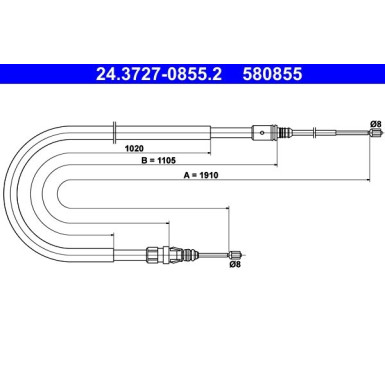 24.3727-0855.2 Seilzug, Feststellbremse