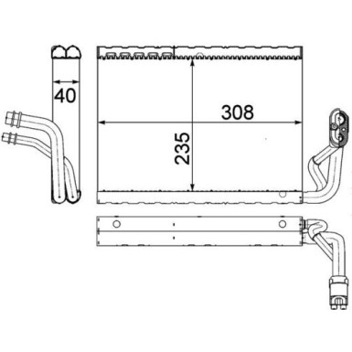 MAHLE Verdampfer, Klimaanlage | AE 91 000P