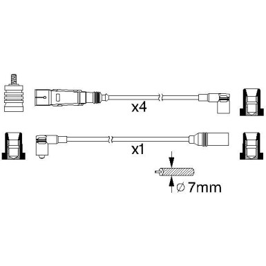 0 986 356 355 Zündleitungssatz 0 986 356 355 Zündleitungssatz