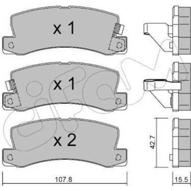 CIFAM Bremsbelagsatz, Scheibenbremse 822-161-0