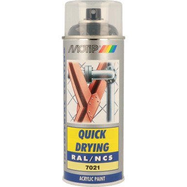 MoTip hochglänzender Acryllack schwarzgrau 400ml | 7149