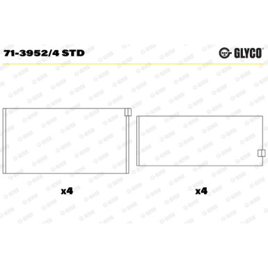 Pleuellager | 71-3952/4 STD
