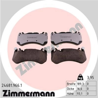 ZIMMERMANN Bremsbeläge 24681.966.1