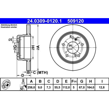 Bremsscheibe Db T. W124/W201 93-00 Power Disc PowerDisc 24.0309-0120.1
