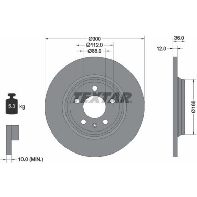 Bremsscheibe Audi T. A4 2.0-3.0 Tdi/Tfsi 15 PRO 92282803 Bremsscheibe Audi T. A4 2.0-3.0 Tdi/Tfsi 15 PRO 92282803